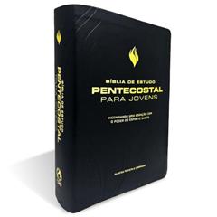 Bíblia de estudo pentecostal para jovens - Média preta, do autor Vários Autores