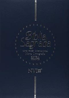 Bíblia Nvi Extra Gigante Novo Testamento 2 Cores Luxo Azul, do autor Vários Autores