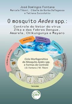 O mosquito aedes spp.: controle do vetor do vírus zika e das febres dengue, amarela, chikungunya e mayaro, do autor José Domingos Fontana; Marcela Tiboni; Cibelle de Borba Dallagassa; Tatiana Zuccolotto