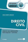 Ler Sinopses - Direito Civil - Direito Das Obrigações - Vol. 6 - Tomo I - 22ª Edição 2020: Direito das Obrigações - Parte Especial - Contratos - Tomo I, do autor Carlos Roberto Gonçalves Ler Sinopses - Direito Civil - Direito Das Obrigações - Vol. 6 - Tomo I - 22ª Edição 2020: Direito das Obrigações - Parte Especial - Contratos - Tomo I, do autor Carlos Roberto Gonçalves