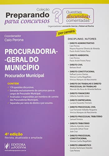 Ler Procuradoria Geral do Municipio Procurador Municip, do autor Caio Perone