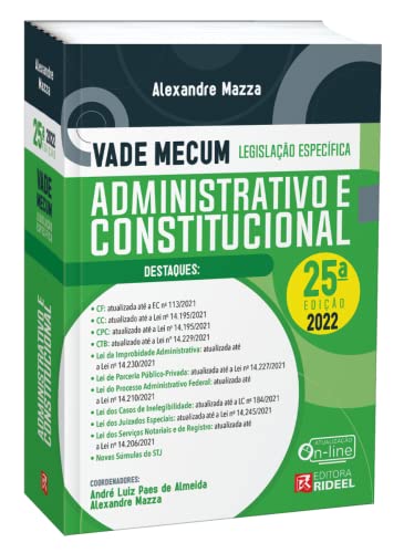 Ler Vade Mecum Administrativo E Constitucional - Legislação Específica - 25ª Edição, do autor Alexandre Mazza