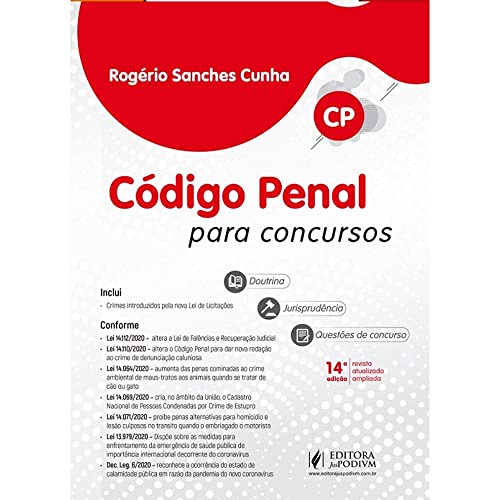Ler Cp Para Concursos Codigo Penal Doutrina Jurisprude, do autor Rogério Sanches Cunha Ler Cp Para Concursos Codigo Penal Doutrina Jurisprude, do autor Rogério Sanches Cunha