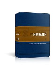Bíblia de Estudo a Mensagem CP Azul e Bege, do autor Eugene H. Peterson