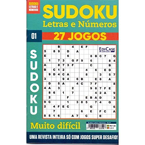Ler Sudoku Letras e Números Ed.1, do autor Edicase Publicações Ler Sudoku Letras e Números Ed.1, do autor Edicase Publicações
