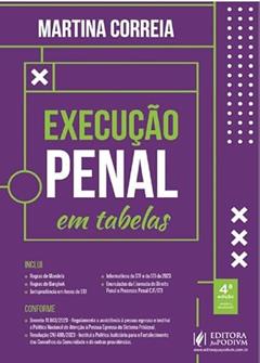 Execução Penal Em Tabelas - 4ª Edição (2024), do autor Martina Correia