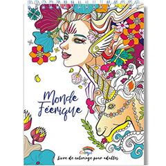 Livros para colorir adultos cor - tamanho A4 - Enchanting Fairy World White livro para pintar adultos - papel de qualidade, sem sangramento médio, impressão de uma face artista par cor, do autor Colorya