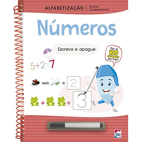 Ler Ensino Fundamental Alfabetização Escreva e Apague: Números, do autor HAPPY BOOKS