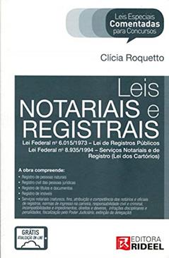 Leis Notariais e Registrais, do autor Clicia Roquetto