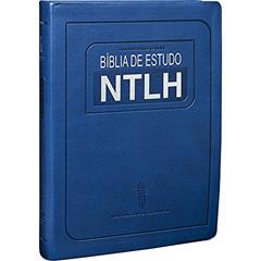 Bíblia de Estudo NTLH - Emborrachada Azul, do autor Vários Autores