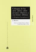Ler Coloquio de los siete sabios sobre arcanos relativos a cuestiones últimas = colloquium heptaplomeres, do autor Jean Bodin Ler Coloquio de los siete sabios sobre arcanos relativos a cuestiones últimas = colloquium heptaplomeres, do autor Jean Bodin