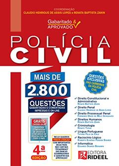 Gabaritado e Aprovado - Polícia Civil, do autor Claudio Henrique de Assis Lopes; Renata Baptista Zanin