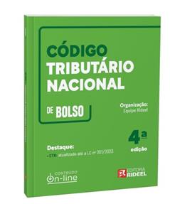 Código Tributário Nacional - 4ª Edição (2024), do autor EQUIPE RIDEEL