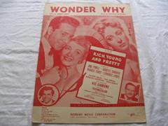 WONDER WHY SAMMY CAHN 1951 SHEET MUSIC SHEET MUSIC FOLDER 406, do autor WONDER WHY SAMMY CAHN 1951 SHEET MUSIC SHEET MUSIC FOLDER 406