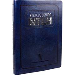 Bíblia de Estudo NTLH - Couro sintético Azul: Nova Tradução na Linguagem de Hoje (NTLH), do autor Sociedade Bíblica do Brasil