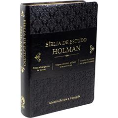 Bíblia de Estudo Holman - Couro sintético preto: Almeida Revista e Corrigida (ARC), do autor Sociedade Bíblica do Brasil