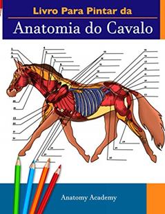 Livro Para Pintar da Anatomia do Cavalo: Livreto de auto-avaliação muito detalhado da Anatomia Equina | O Presente Perfeito para Estudantes Veterinários e Amantes de Cavalos (Portuguese Edition), do autor Academia de Anatomia