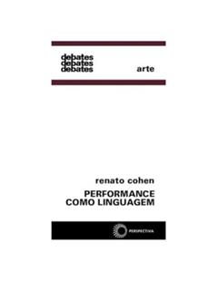 Performance como linguagem, do autor Renato Cohen
