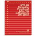 Ler NFPA 655: Standard for Prevention of Sulfur Fires and Explosions (2007), do autor National Fire Protection Association (NFPA) Ler NFPA 655: Standard for Prevention of Sulfur Fires and Explosions (2007), do autor National Fire Protection Association (NFPA)