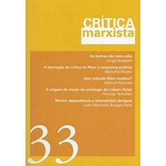 Crítica Marxista - Vol. 33 - Ano 2011: As formas da mais-valia, do autor Vários