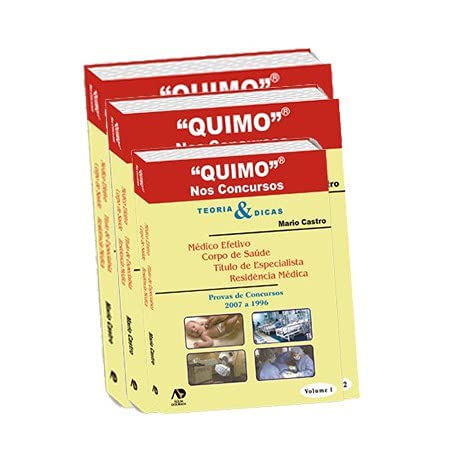 Ler Quimo 3 Volumes: Pediatria/Neonatologia, Cir. Geral/Ginecologia/Obstetrícia, Med. Preventiva e Cl. Médica. Teoria e Dicas Questões de Provas Comentadas, do autor Mario Castro
