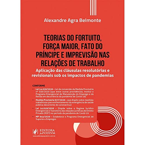 Ler Teorias Do Fortuito, Força Maior, Fato Do Príncipe E Imprevisão Nas Relações De Trabalho, do autor Alexandre Agra Belmonte Ler Teorias Do Fortuito, Força Maior, Fato Do Príncipe E Imprevisão Nas Relações De Trabalho, do autor Alexandre Agra Belmonte