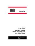 Ler Notas para uma definição de cultura, do autor T. S. Eliot