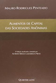 Aumentos de Capital das Sociedades Anônimas, do autor Mauro Rodrigues Penteado