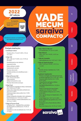 Ler Vade Mecum compacto - 24ª edição 2022, do autor Editora Saraiva