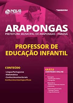 Apostila Pref Arapongas PR 2020 - Professor de Educ Infantil, do autor Não Informado