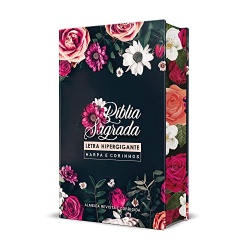Ler Bíblia Sagrada Letra Hipergigante Rc Harpa e Corinhos Média Capa Dura Floral Pink, do autor Não Se Aplica